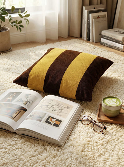 French Green Bauhaus-Style Sofa Pillow – Moran Velvet Decorative Cushion