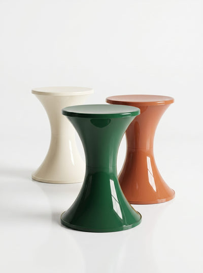 Hourglass Storage Ottoman Stool – Modern Sculptural Seating