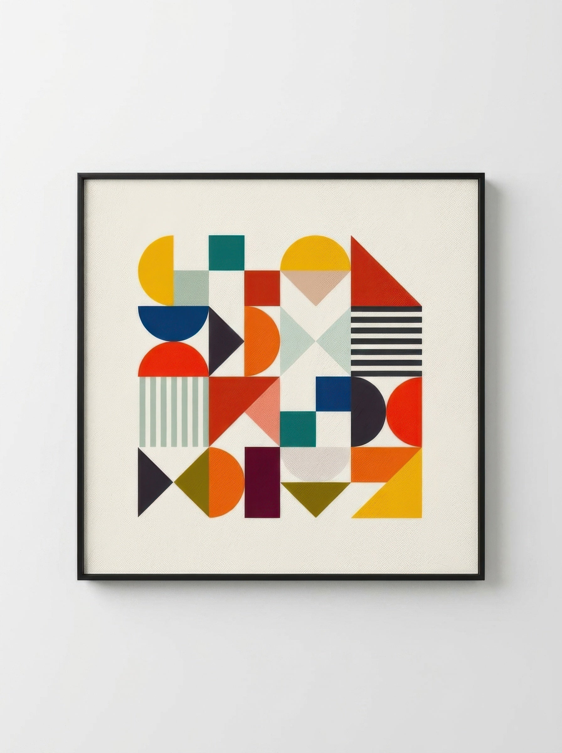 Geometric Abstract Canvas Mural – Unframed Modern Wall Art