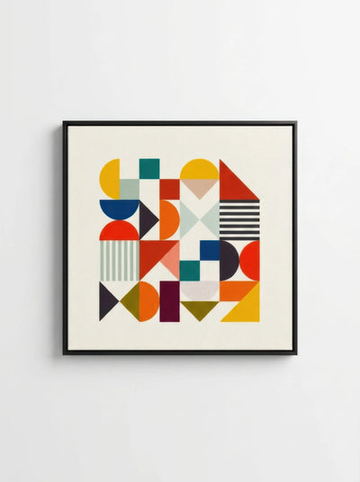 Geometric Abstract Canvas Print — Dopamine Decor Wall Art