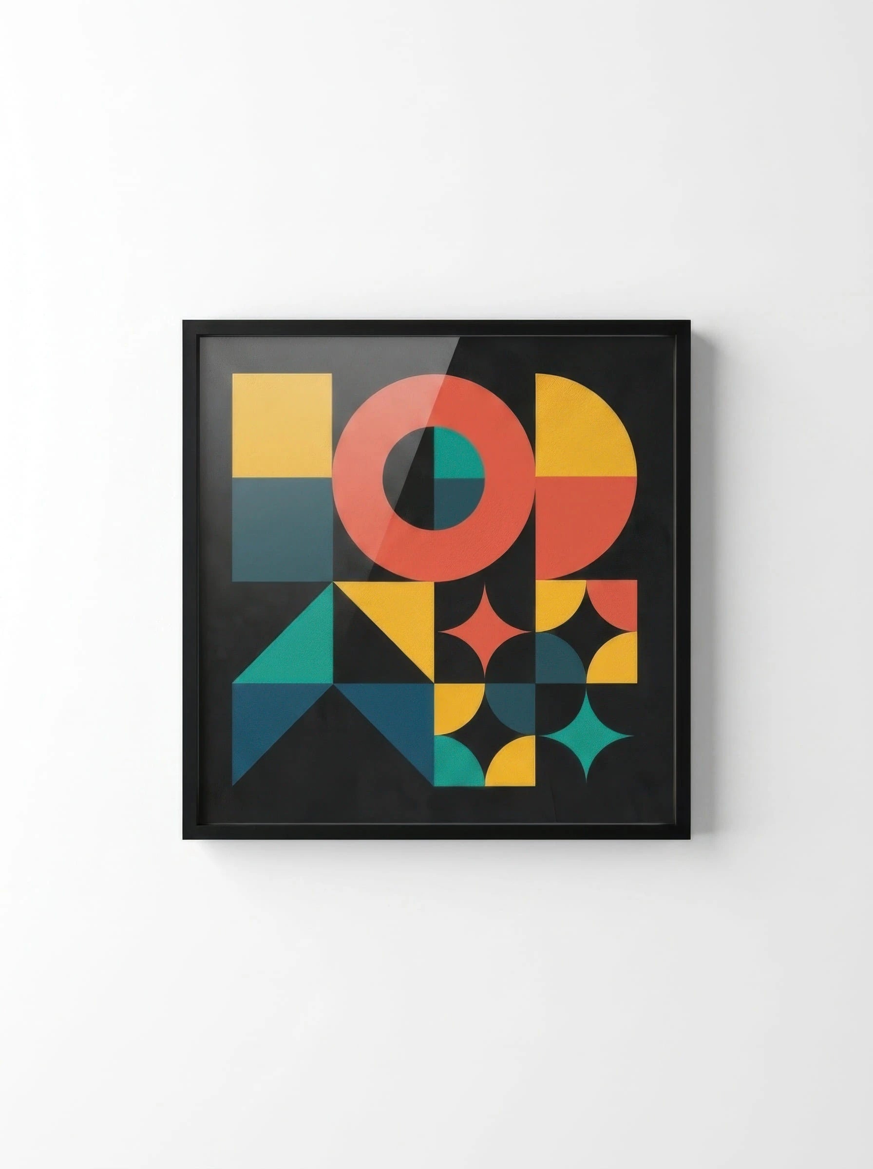 Geometric Abstract Canvas Print — Dopamine Decor Wall Art