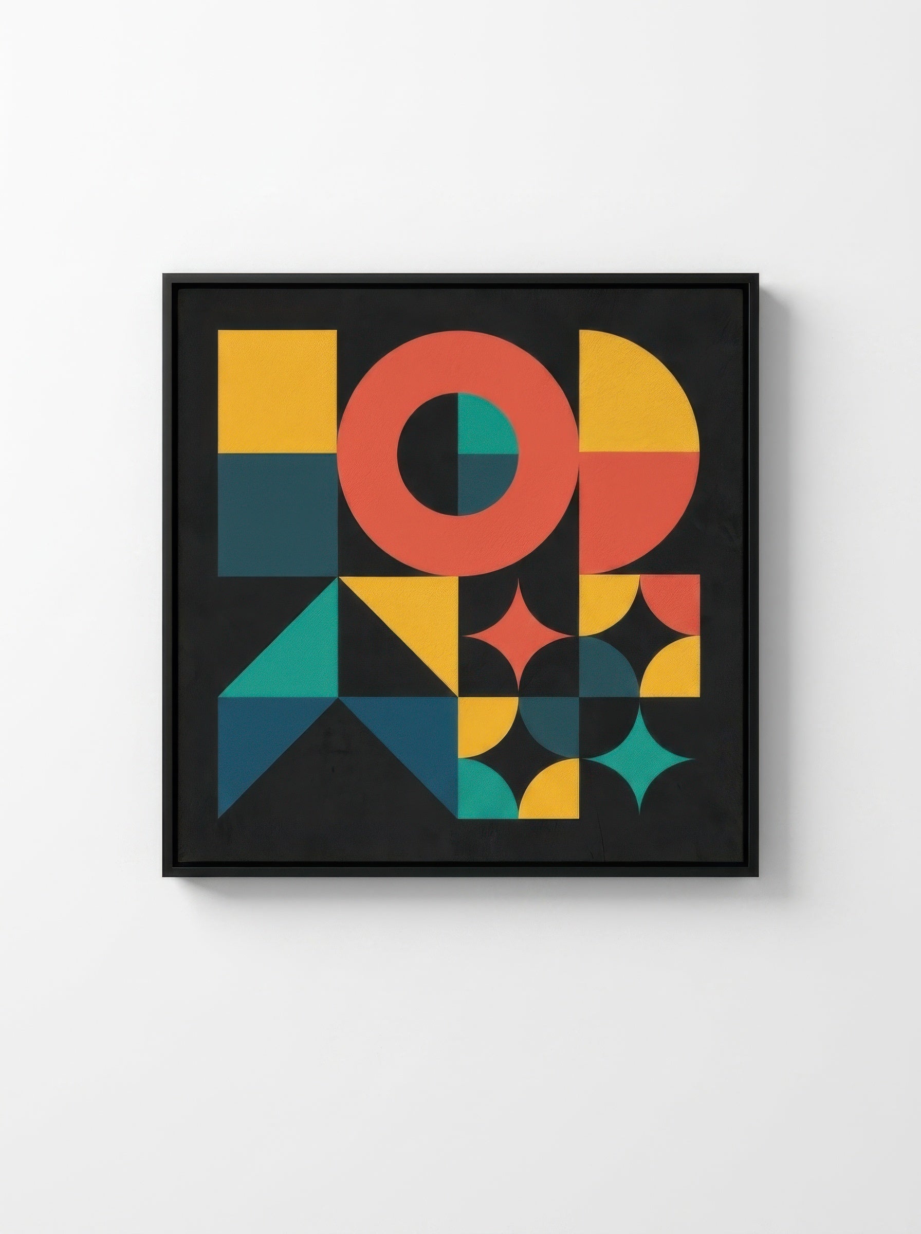 Geometric Abstract Canvas Mural – Unframed Modern Wall Art