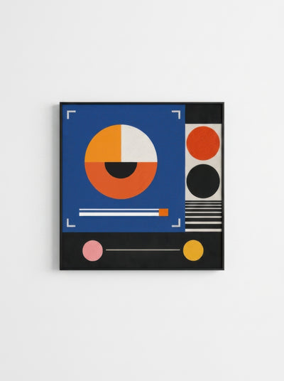 Geometric Abstract Canvas Mural – Unframed Modern Wall Art