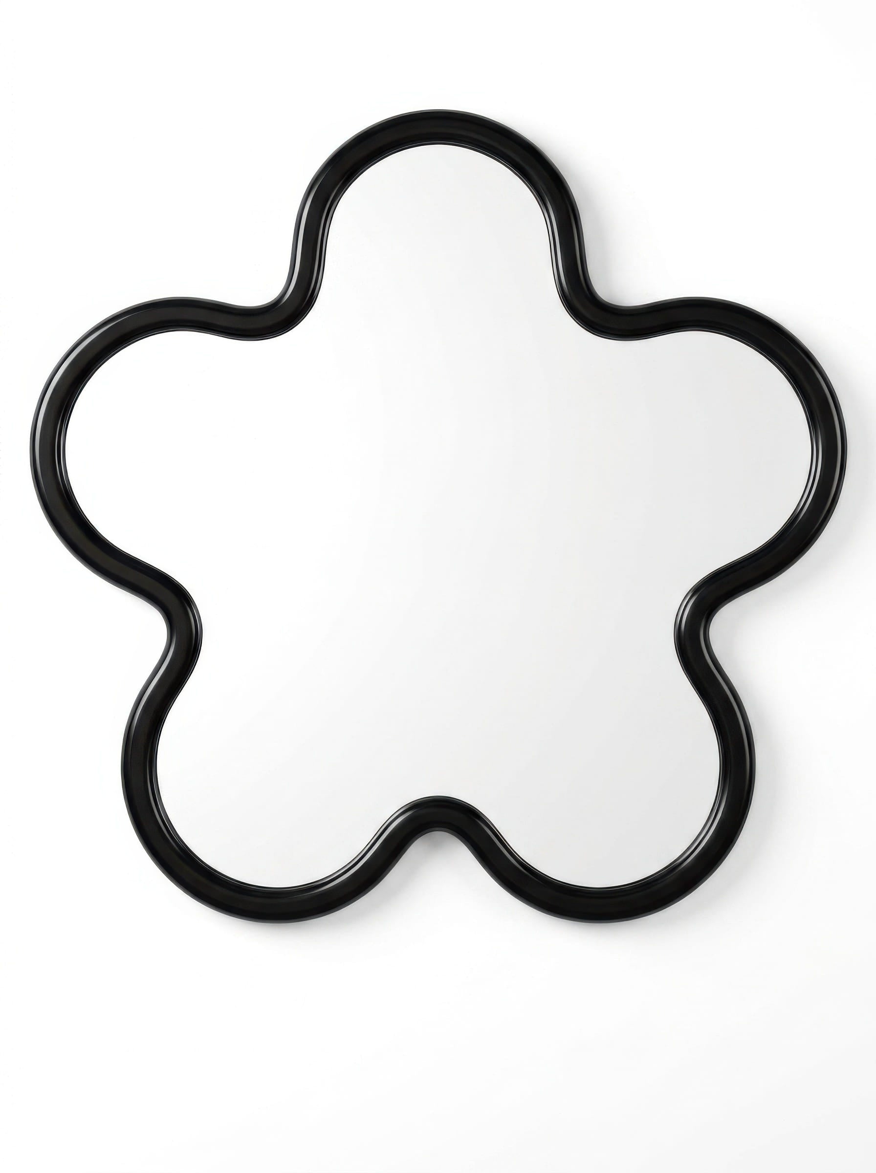 Bauhaus-Inspired Floral Wall Mirror – Statement Decor Piece