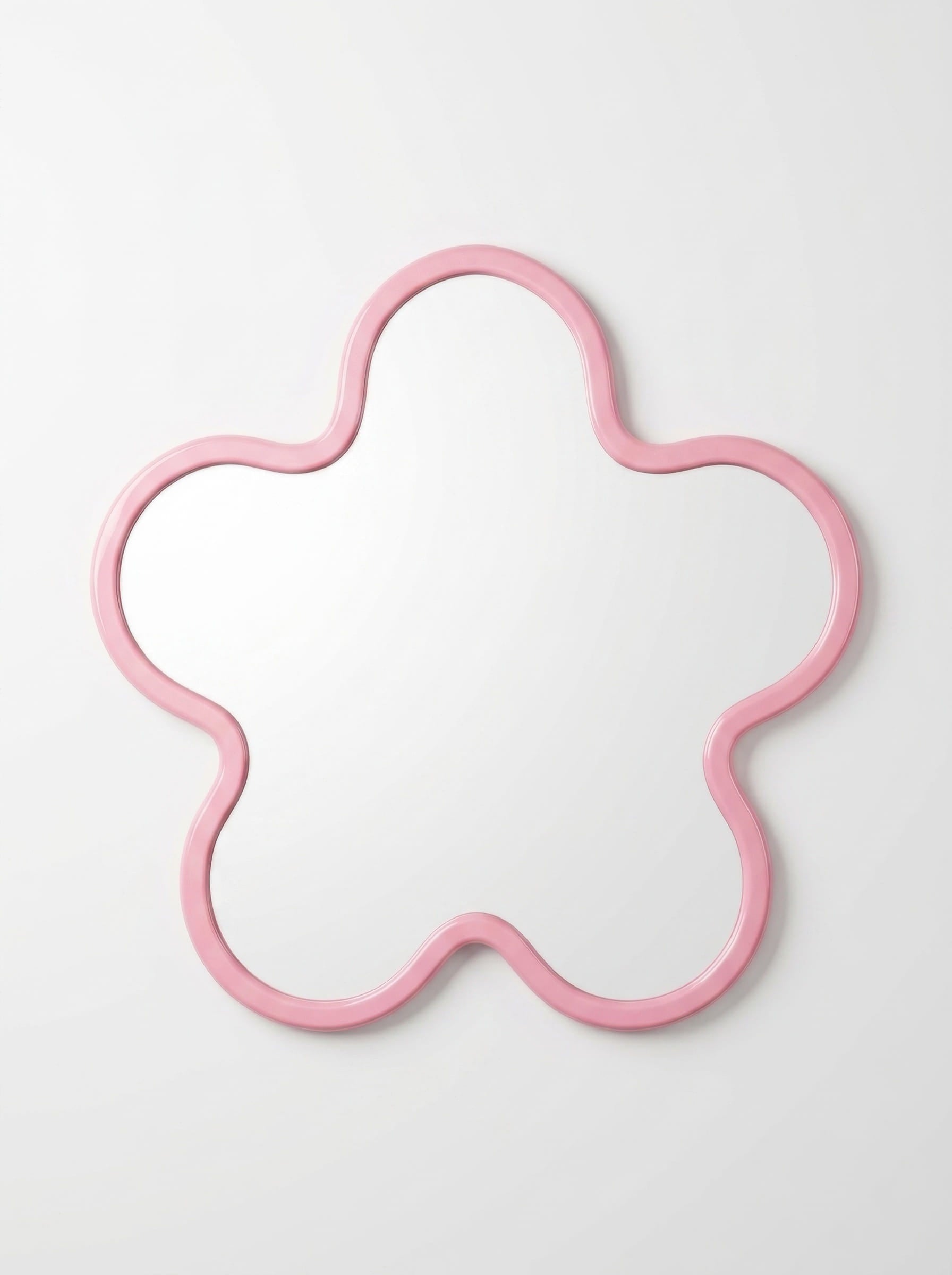 Bauhaus-Inspired Floral Wall Mirror – Statement Decor Piece