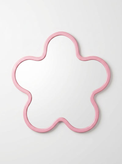 Bauhaus-Inspired Floral Wall Mirror – Statement Decor Piece