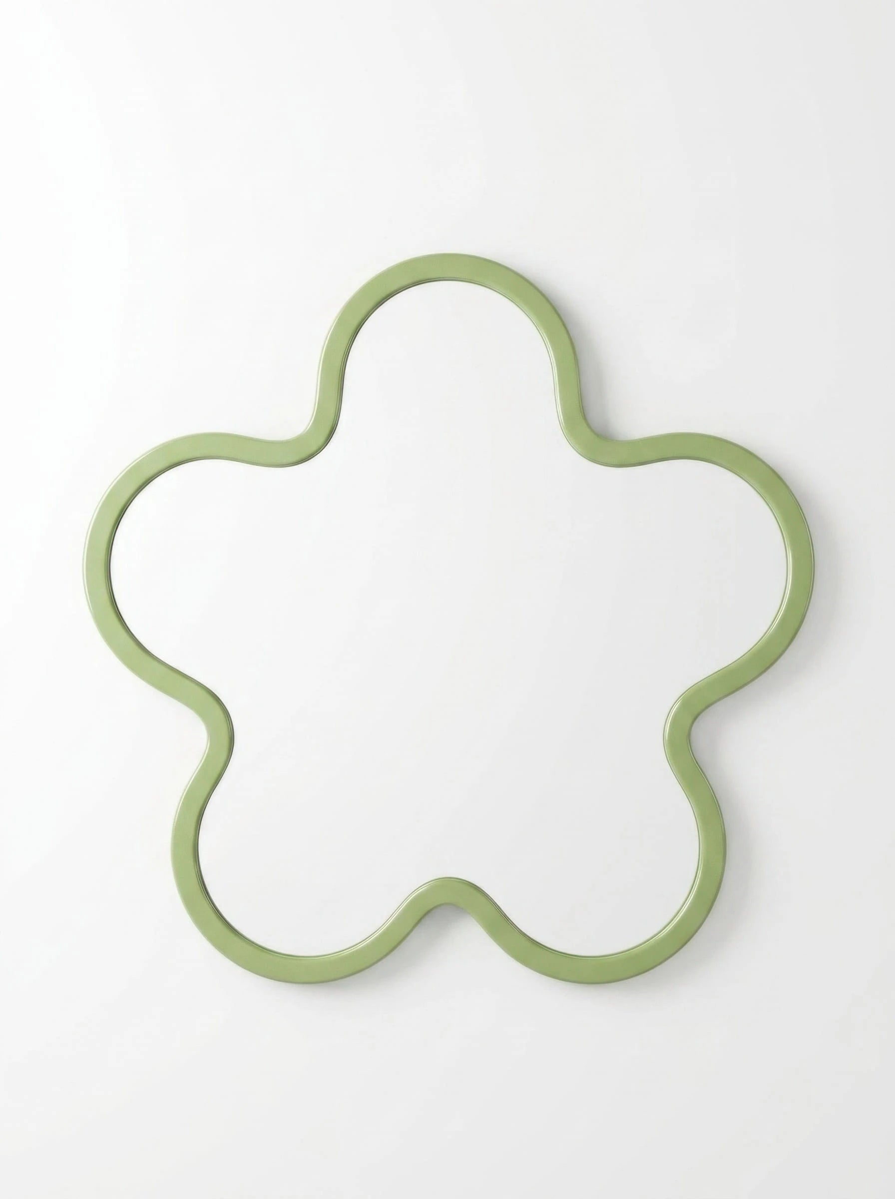 Bauhaus-Inspired Floral Wall Mirror: Sculptural Dopamine Decor Accent