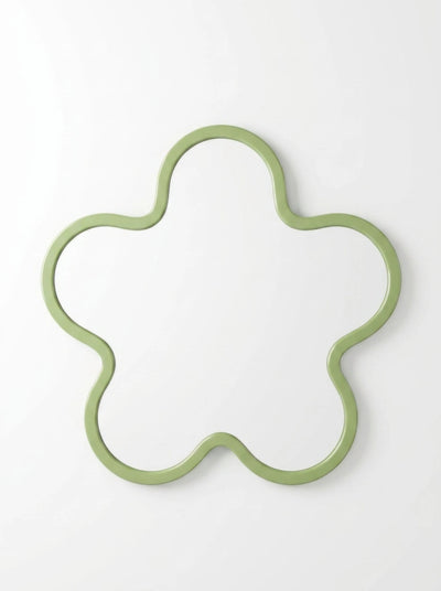 Bauhaus-Inspired Floral Wall Mirror: Sculptural Dopamine Decor Accent