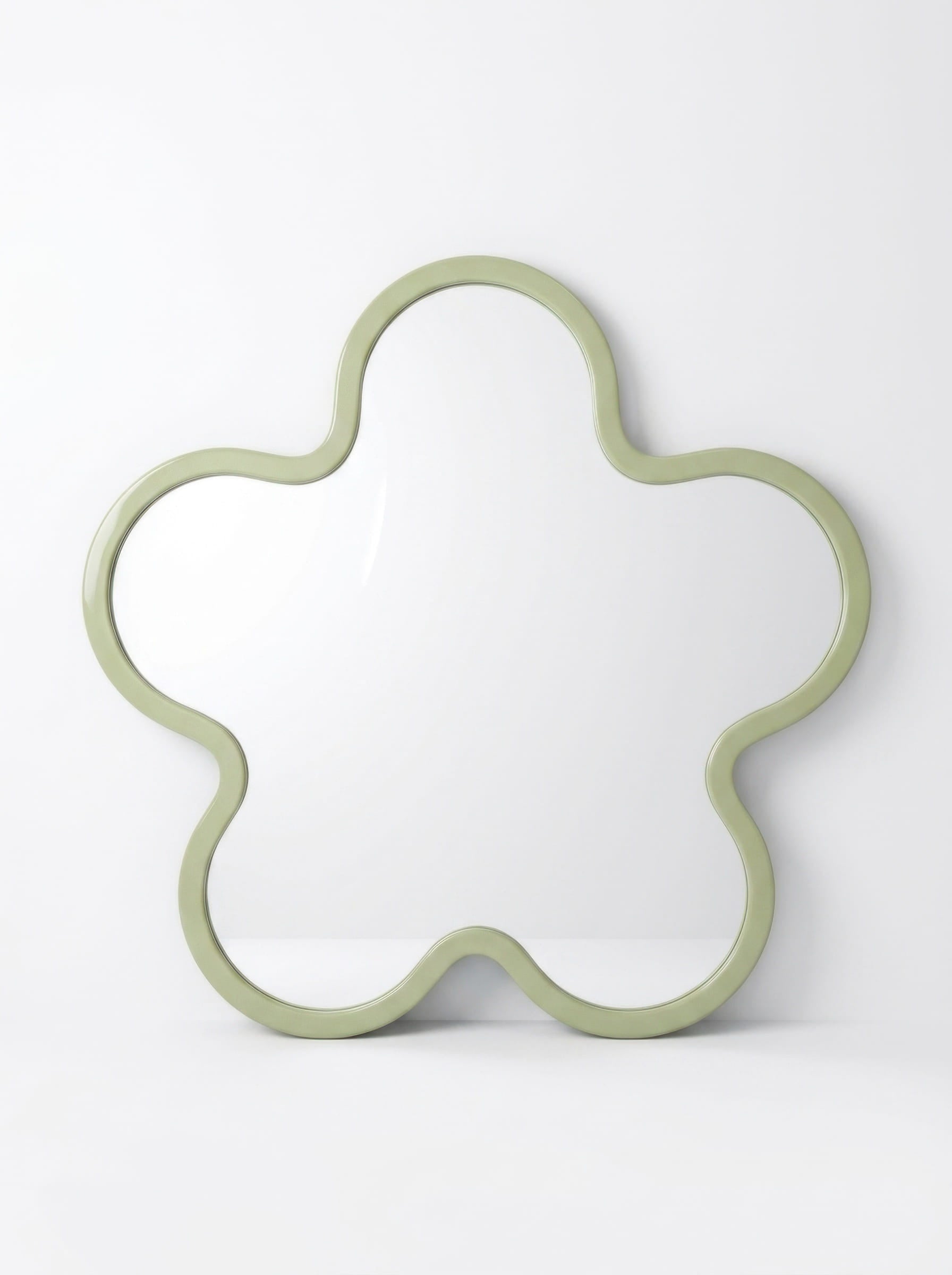 Bauhaus-Inspired Floral Wall Mirror – Statement Decor Piece