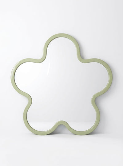 Bauhaus-Inspired Floral Wall Mirror – Statement Decor Piece