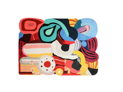 Modern Abstract Area Rug – Soft Plush Decorative Carpet