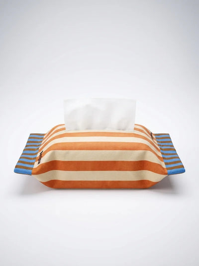 Memphis Geometric Tissue Box Cover: Dopamine Decor Accent