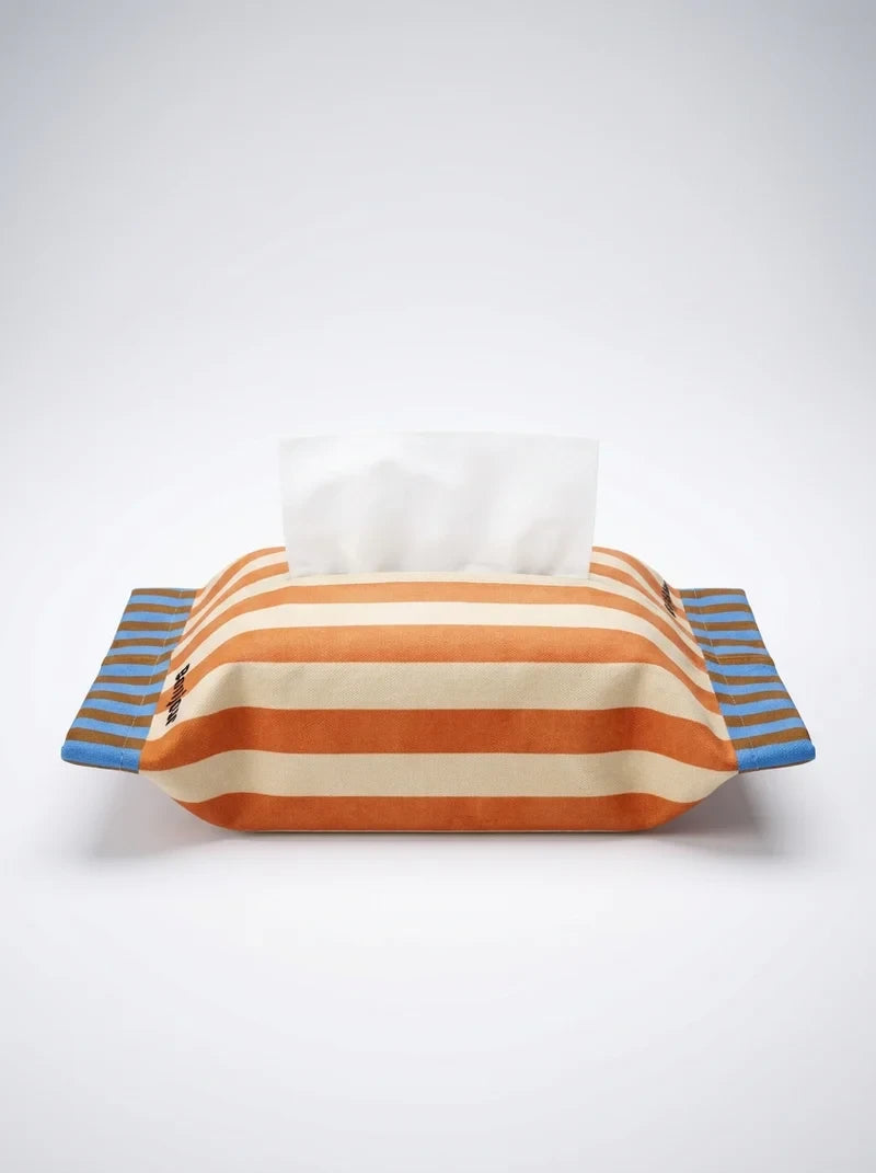 Memphis Geometric Tissue Box Cover: Dopamine Decor Accent