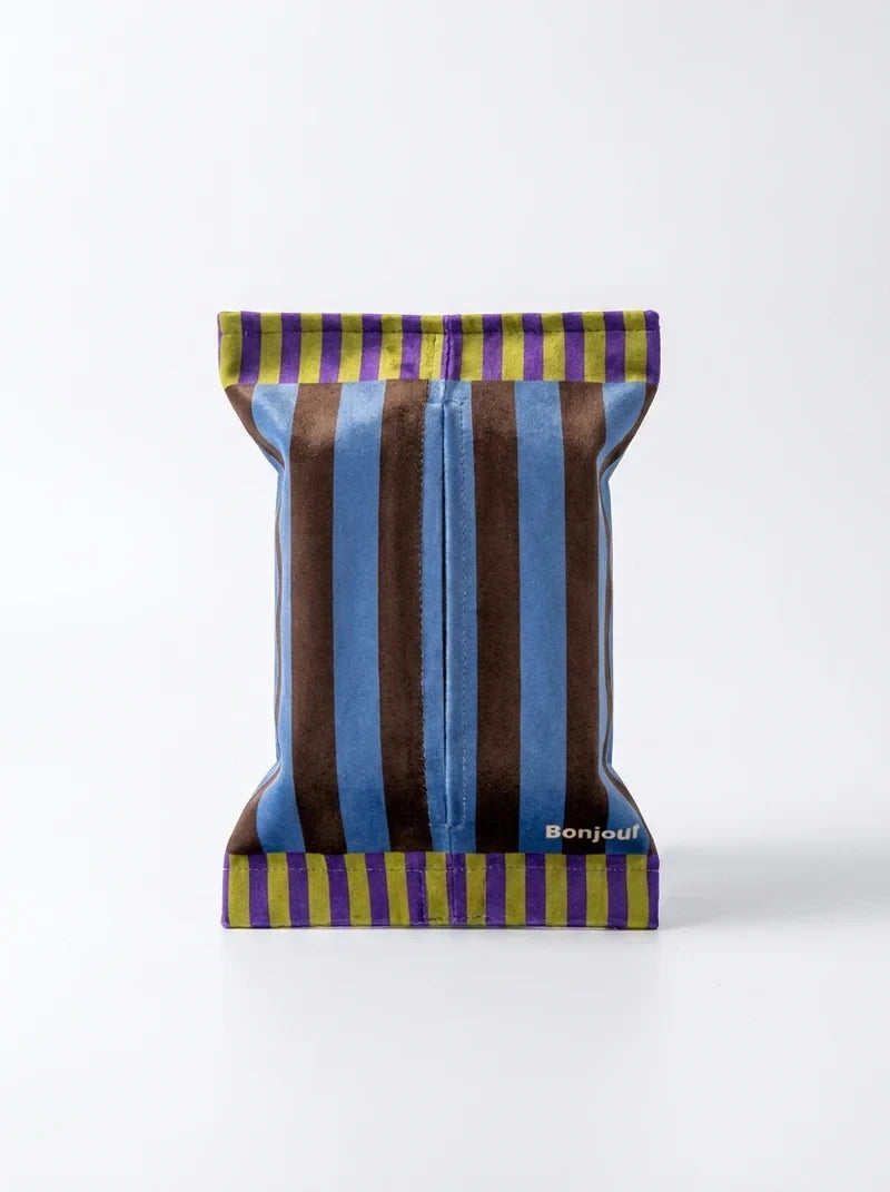 Memphis Geometric Tissue Box Cover: Dopamine Decor Accent