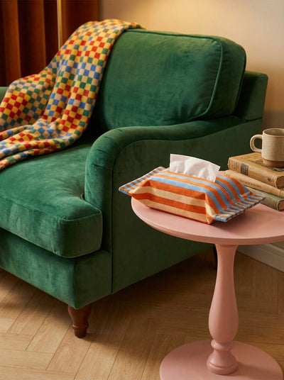 Memphis Vintage-Style Tissue Holder – Retro Geometric Tissue Box