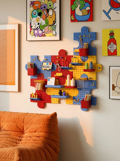 Modular Pegboard Wall Organizer — Drill-Free Adhesive Mounting