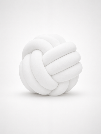 Knotted Ball Throw Pillow: Soft Sculptural Decor