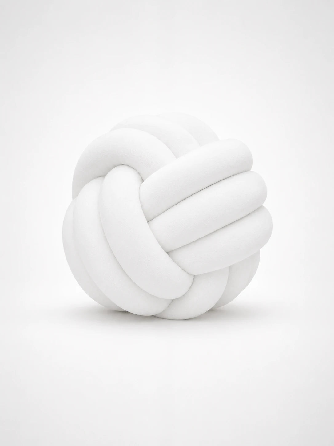 Knotted Ball Throw Pillow: Soft Sculptural Decor