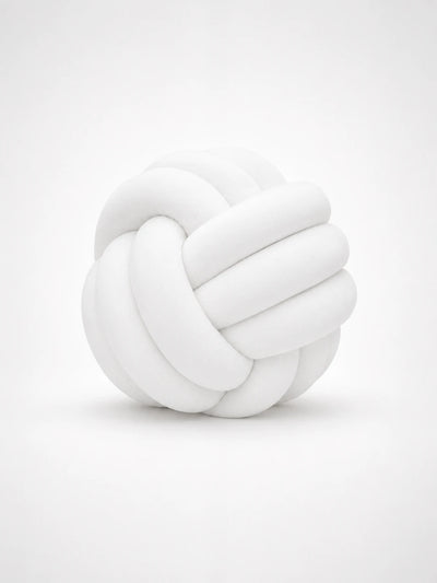 Knotted Ball Throw Pillow: Soft Sculptural Decor