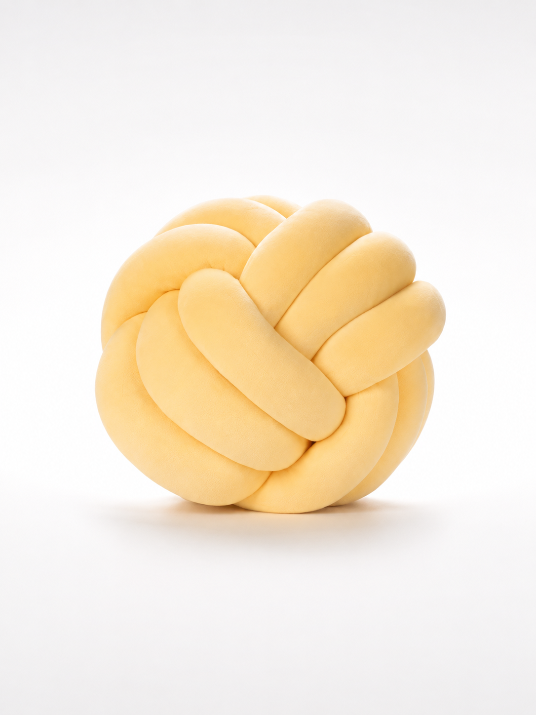 Knotted Ball Throw Pillow: Soft Sculptural Decor