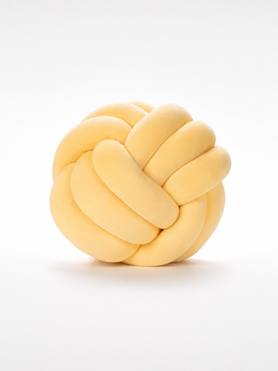 Knotted Ball Throw Pillow: Soft Sculptural Decor