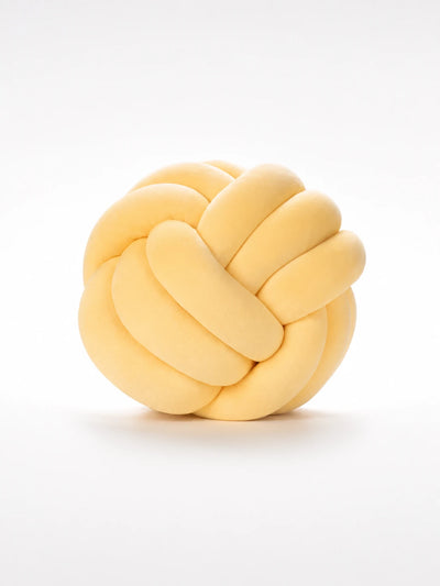 Knotted Ball Throw Pillow: Soft Sculptural Decor