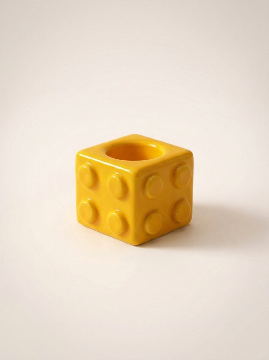 Building Block Ceramic Toothbrush Holder