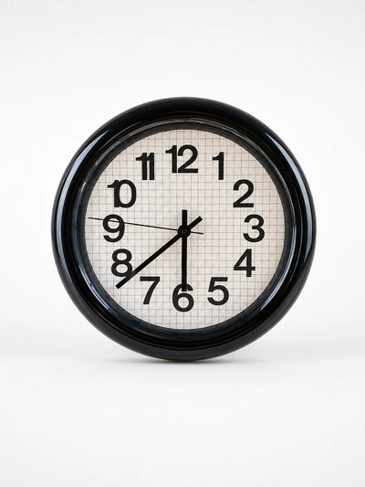 Grid Paper Silent Wall Clock