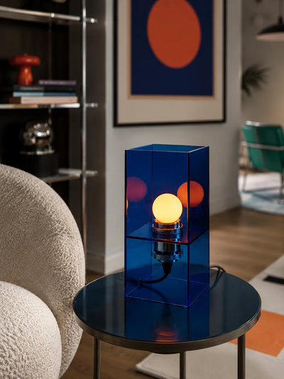 Sunrise Blue Acrylic Cube Lamp