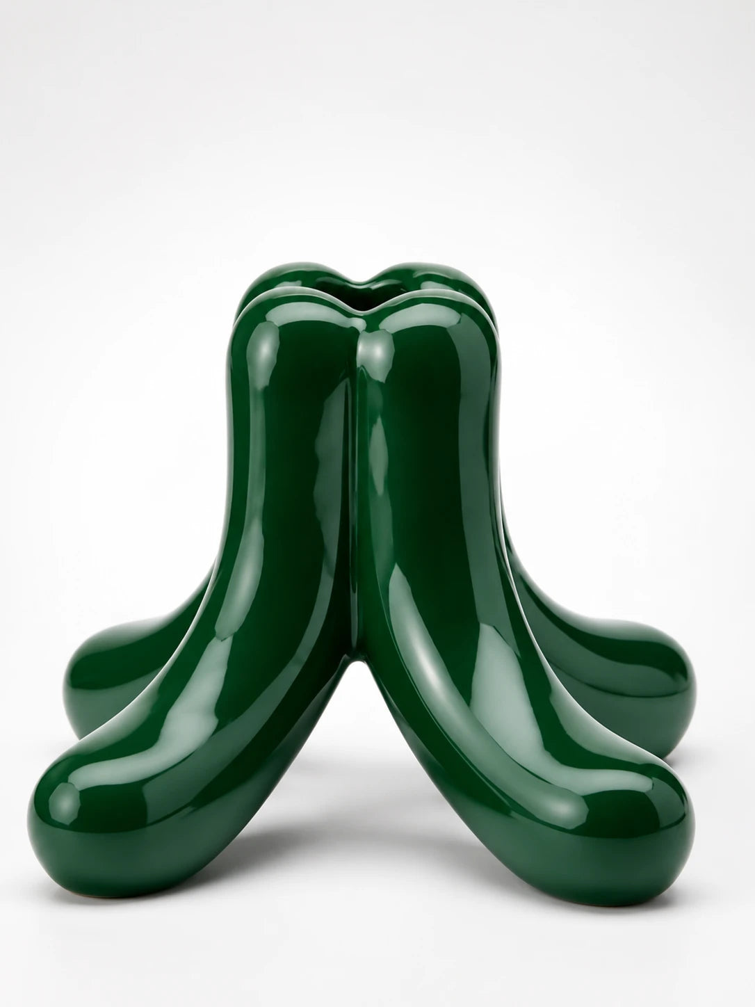 Glazed Ceramic Candle Holder: Wide-Base Taper Stand