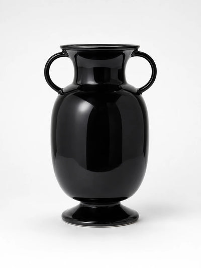 Modern Glazed Ceramic Vase: Sculptural High-Gloss Accent Piece