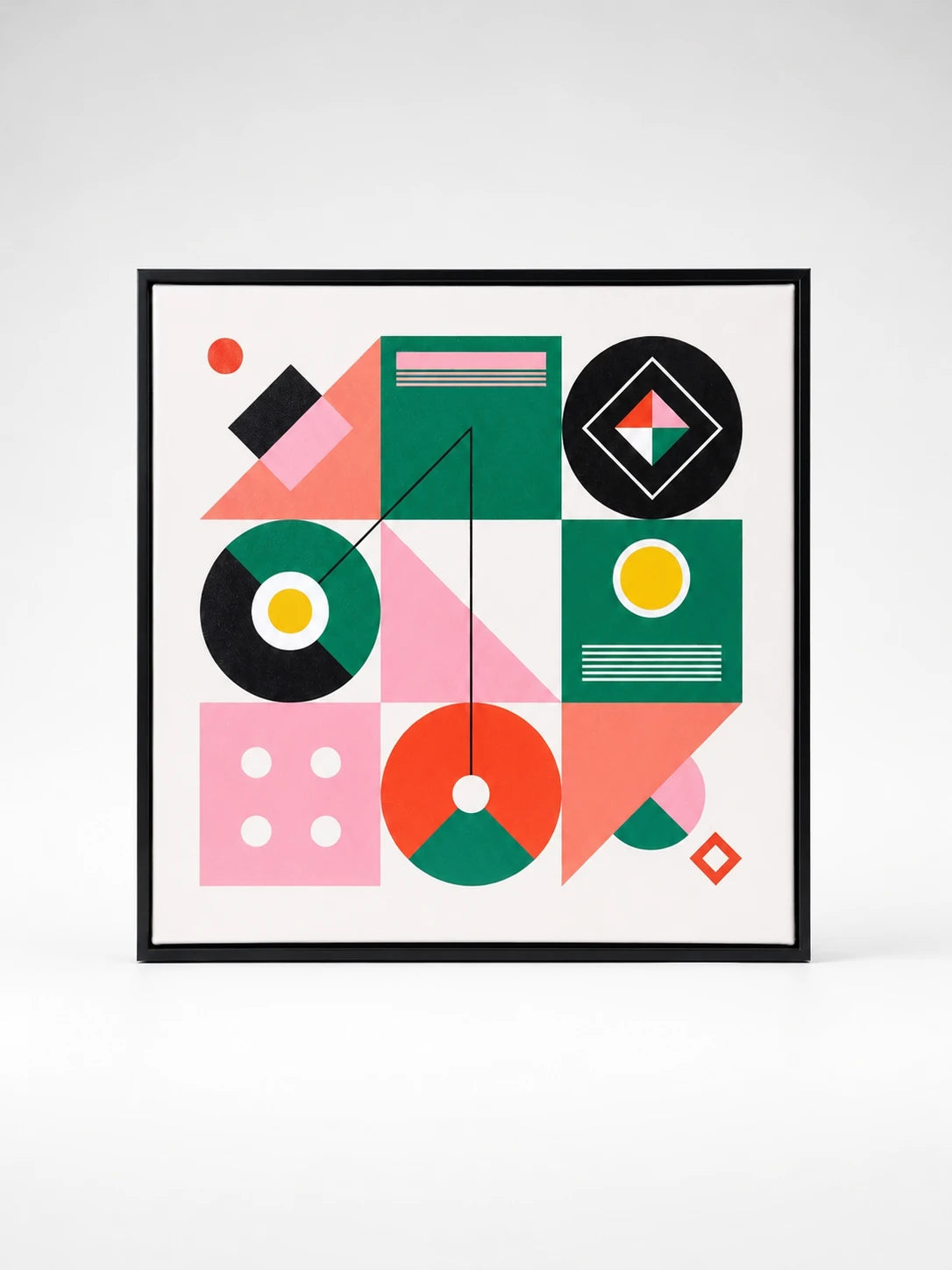 Geometric Abstract Canvas Print — Dopamine Decor Wall Art