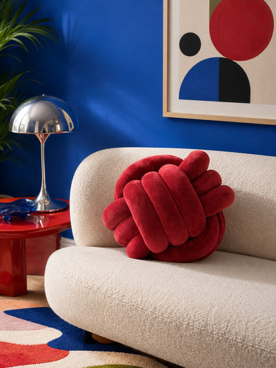 Knotted Ball Throw Pillow: Soft Sculptural Decor