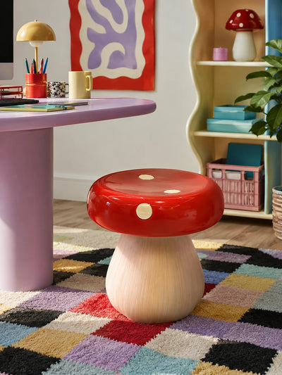 Red Toadstool Accent Stool
