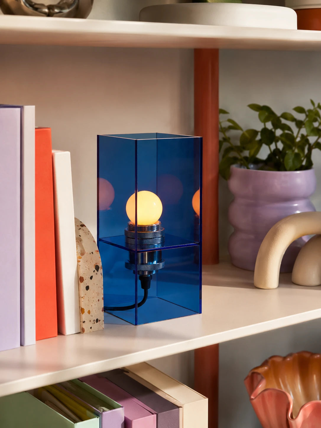 Sunrise Blue Acrylic Cube Lamp