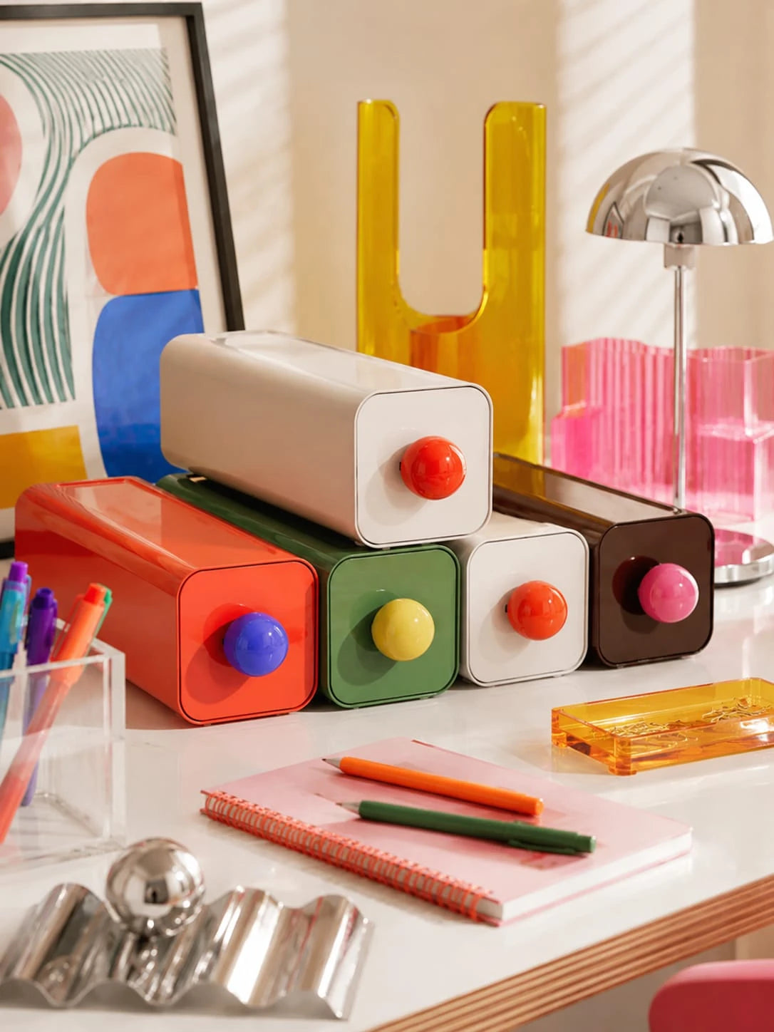 Stackable Modular Desk Storage Box