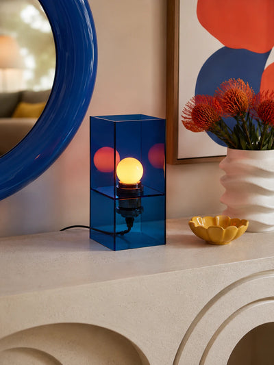 Sunrise Blue Acrylic Cube Lamp