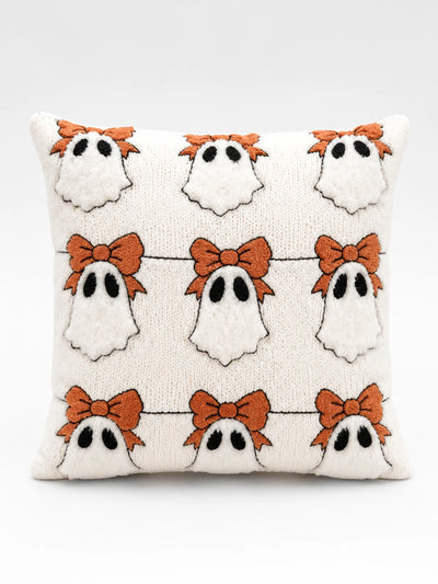 Halloween Velvet Pumpkin & Ghost Pillow Cover