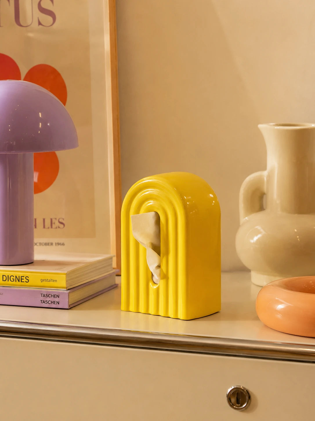 Rainbow Ceramic Arch Tissue Box Cover