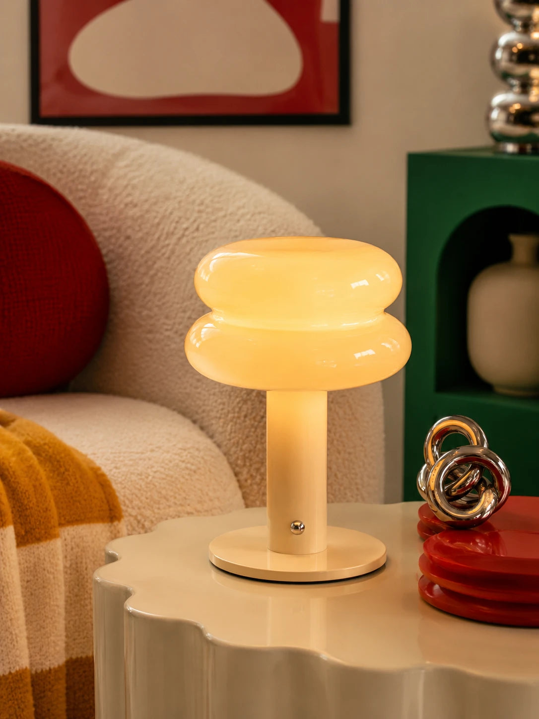 Macaron Glass Cordless Table Lamp