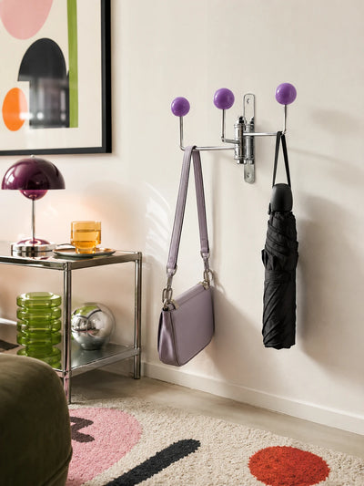 Mid-Century Modern Swivel Hook Rack: Functional Wall Art
