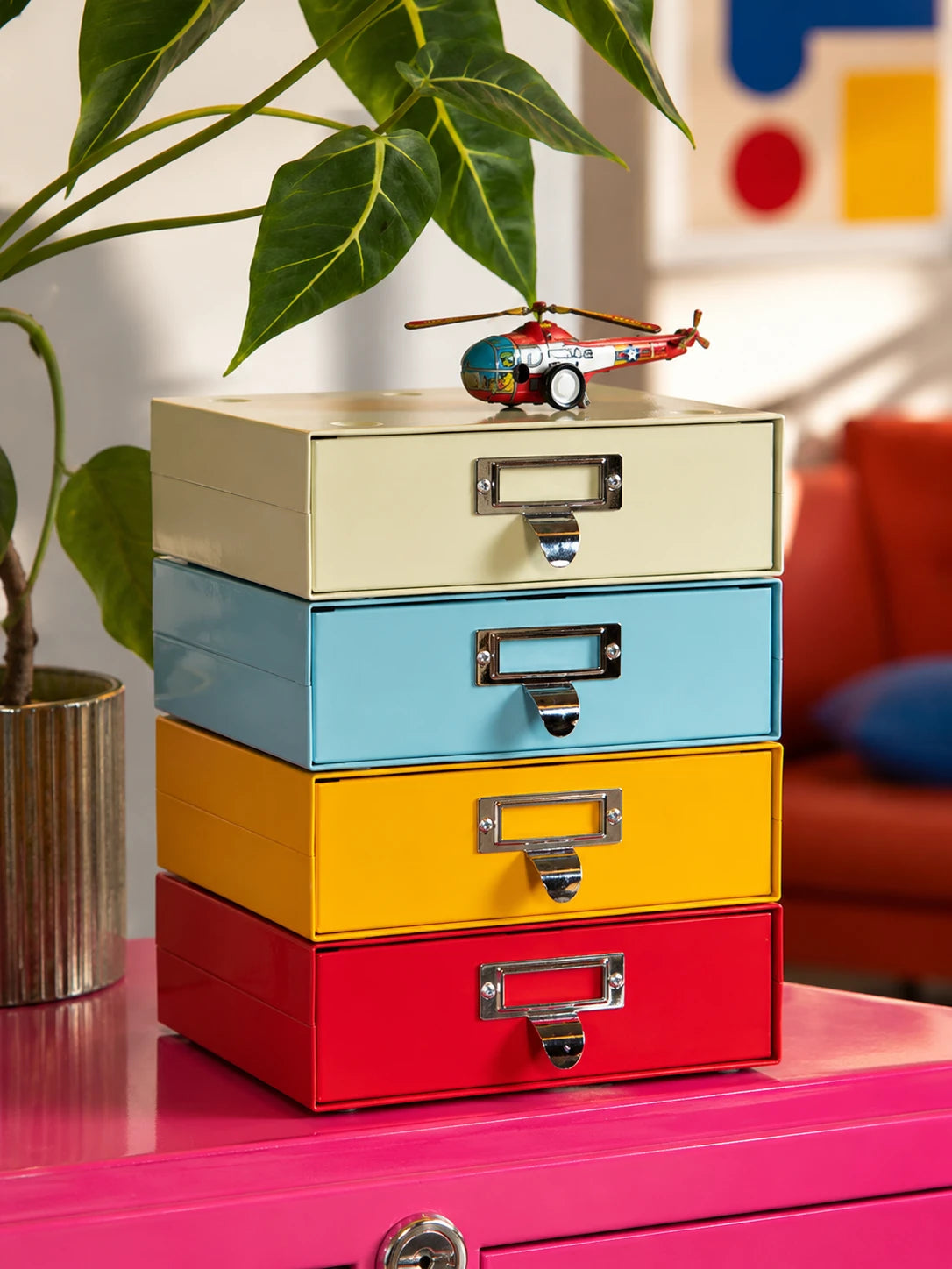 Industrial Metal Desktop Storage Drawer