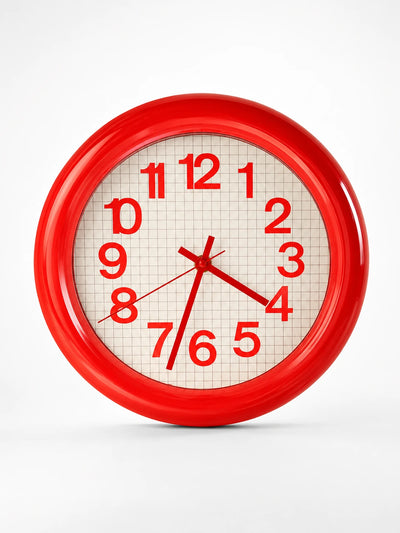 Grid Paper Silent Wall Clock