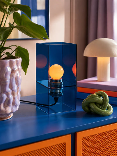 Sunrise Blue Acrylic Cube Lamp