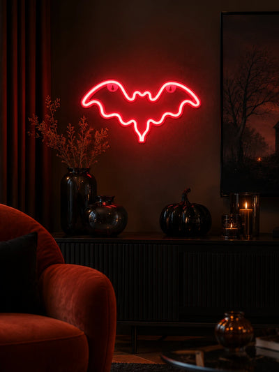 Halloween Bat Neon Wall Light
