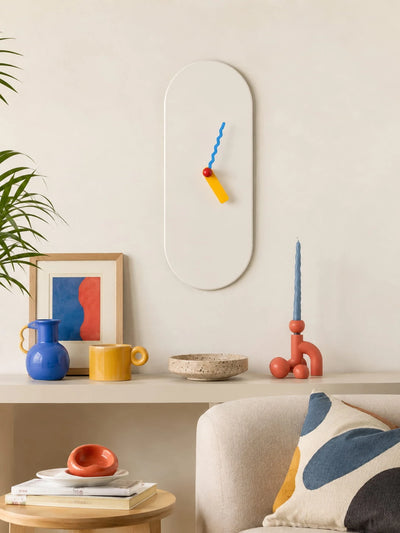 Silent Cream Puffy Wall Clock