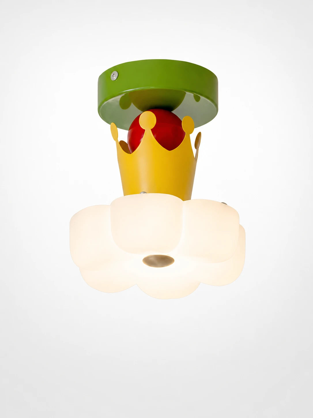 Fluted Glass Color-Block Ceiling Light